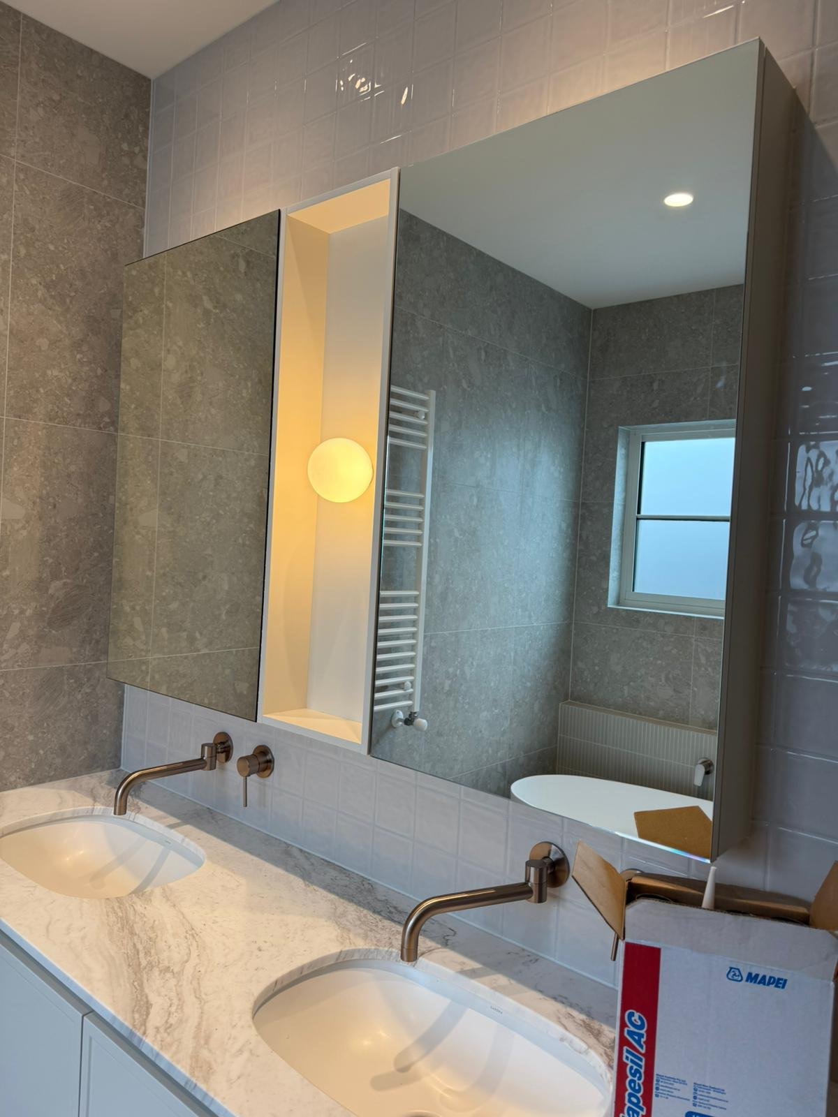 Bathroom Makeover tiling project